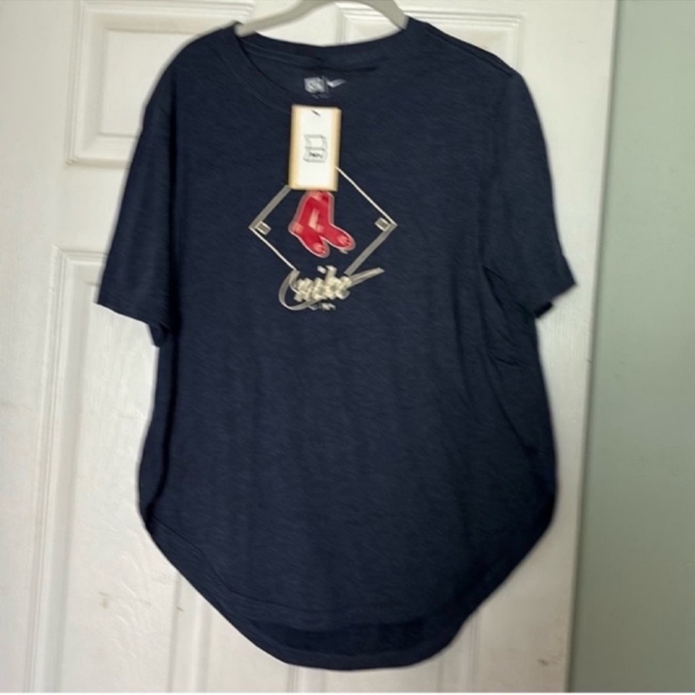 Nike Navy Blue Boston Red Sox  Short Sleeve Tee